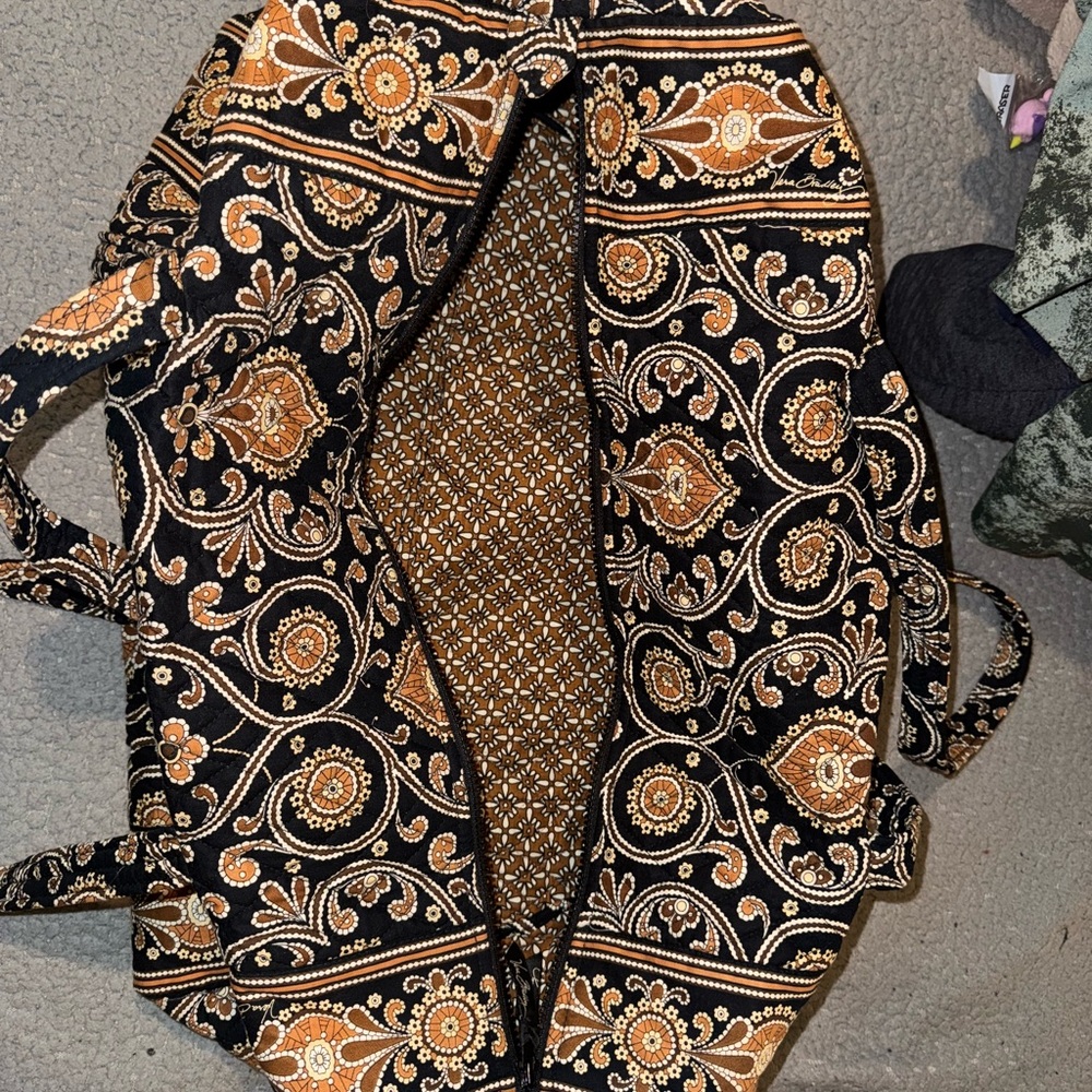 Vera Bradley Black and Orange Paisley Bag